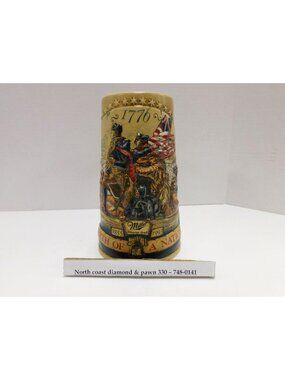Beer Stein Mug Miller Genuine Draft 1776 Birth Of a Nation 1993 Vintage DW651